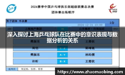 深入探讨上海乒乓球队在比赛中的意识表现与数据分析的关系